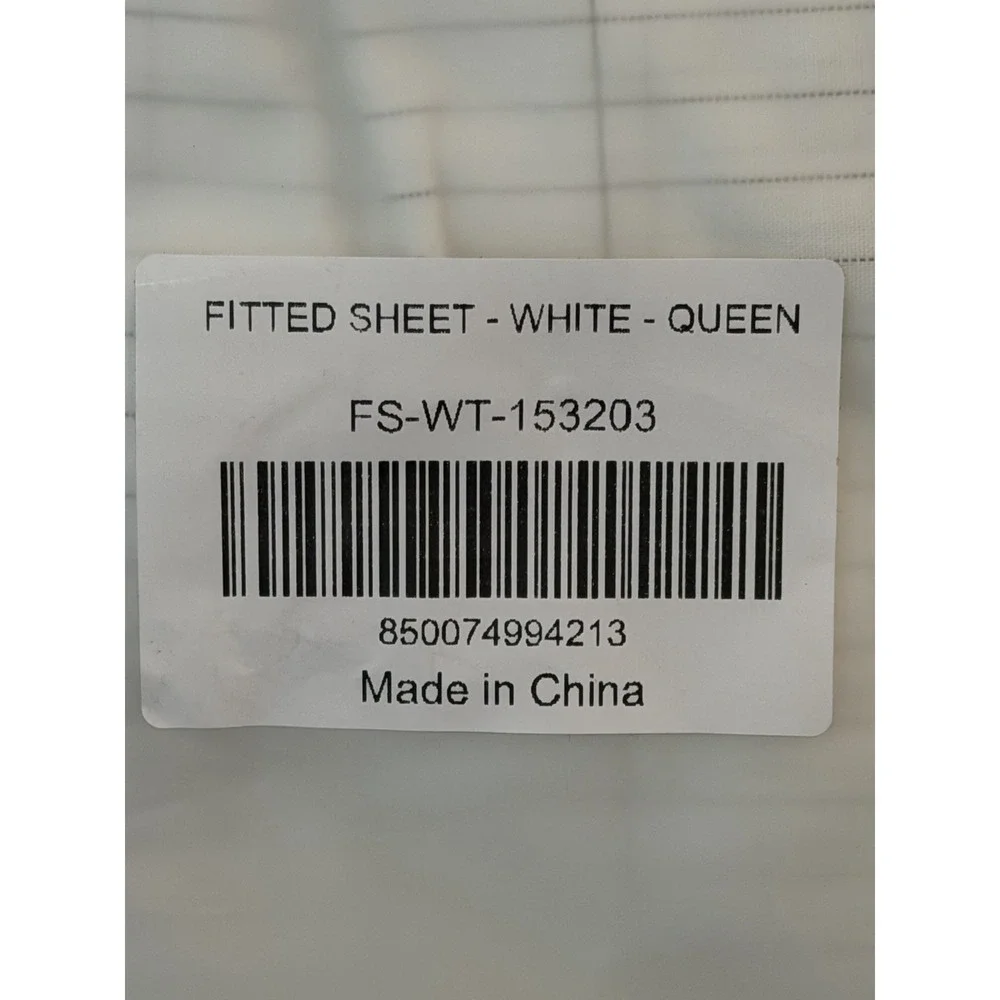 The Grounding Co Terra Fitted Sheet White Size Queen Cord Included NEW